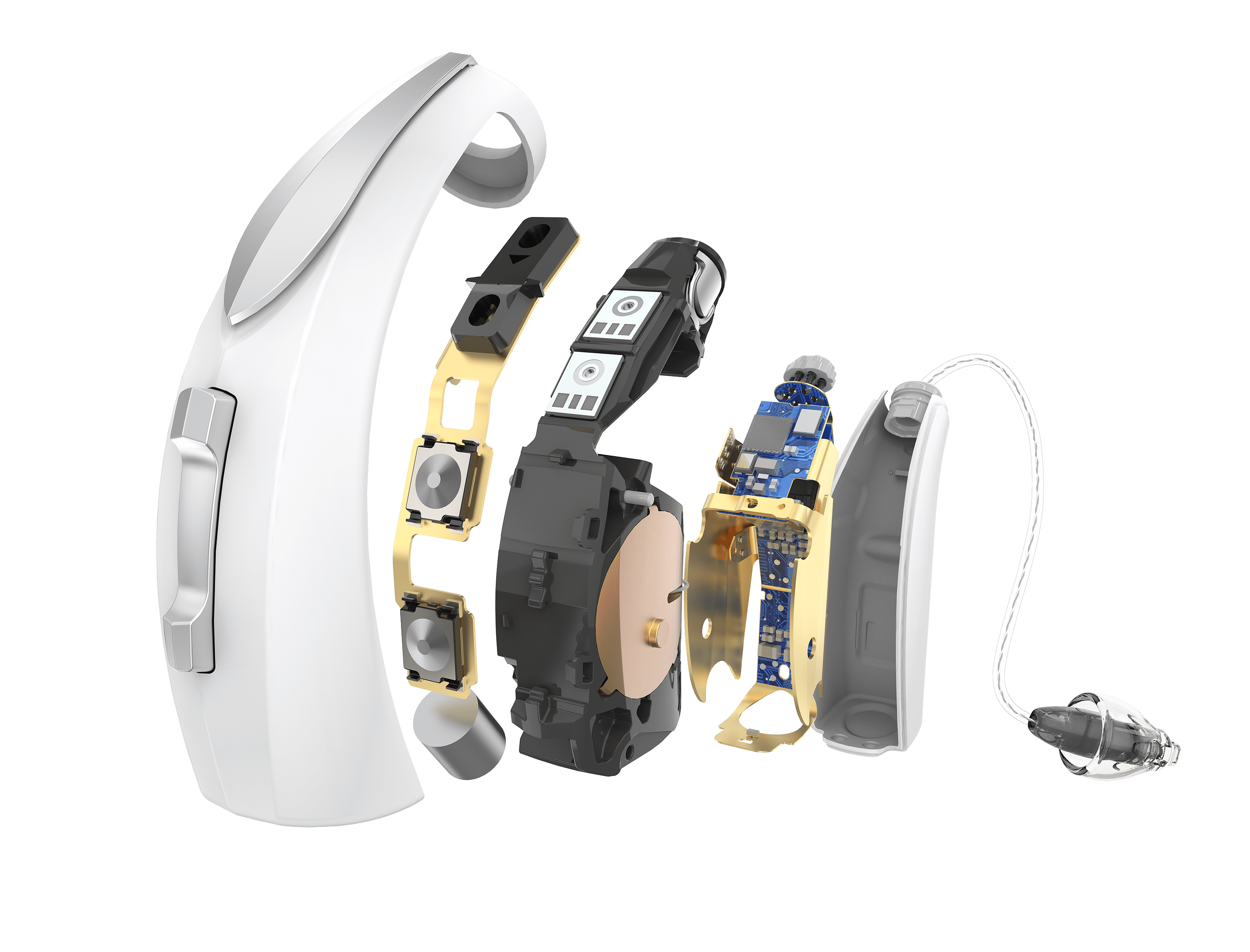 Modern hearing aid diagram