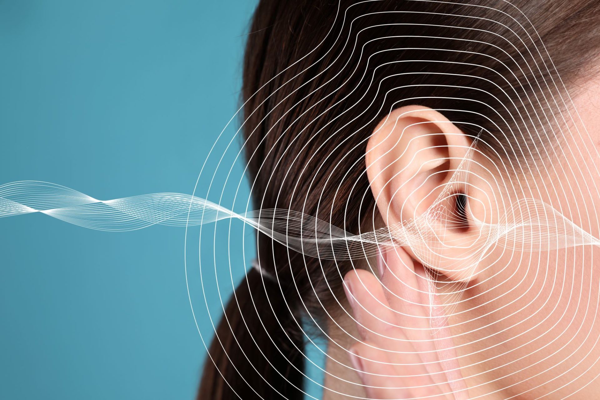 Hearing loss soundwaves coming from the ear