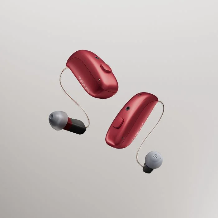 ReSound Vivia Hearing Aids in red