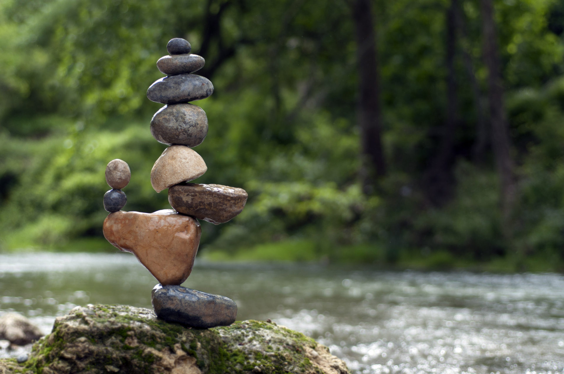 rocks balancing on each other
